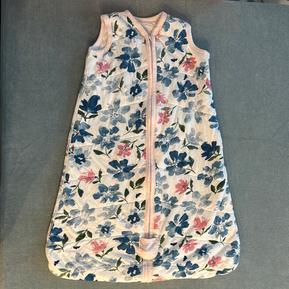 Burt’s Bees Baby Floral Blue and Pink Sleepsack